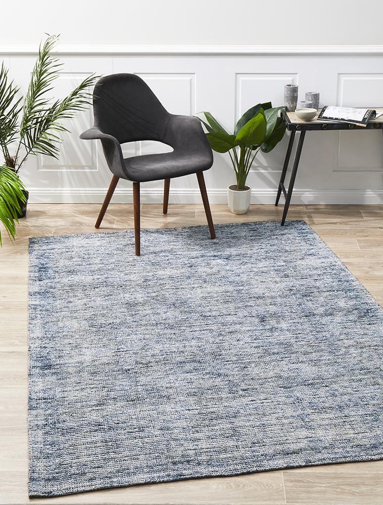 Allure Indigo Cotton Rayon Rug - Floorsome - Modern - ALU - INDIGO - 225X155 - Modern