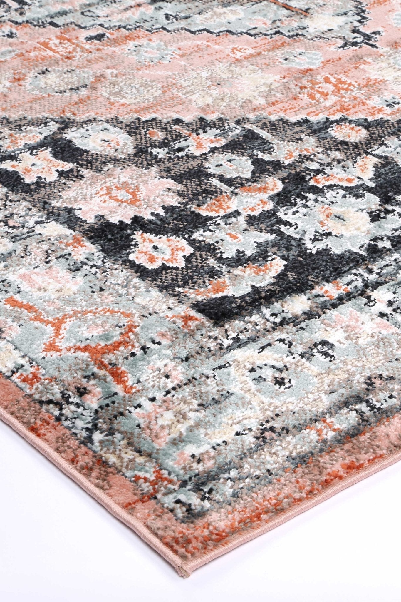 Anatolia Traditional Black Beige Rug - Floorsome - Rug - ESTA16007BEIG - Rug