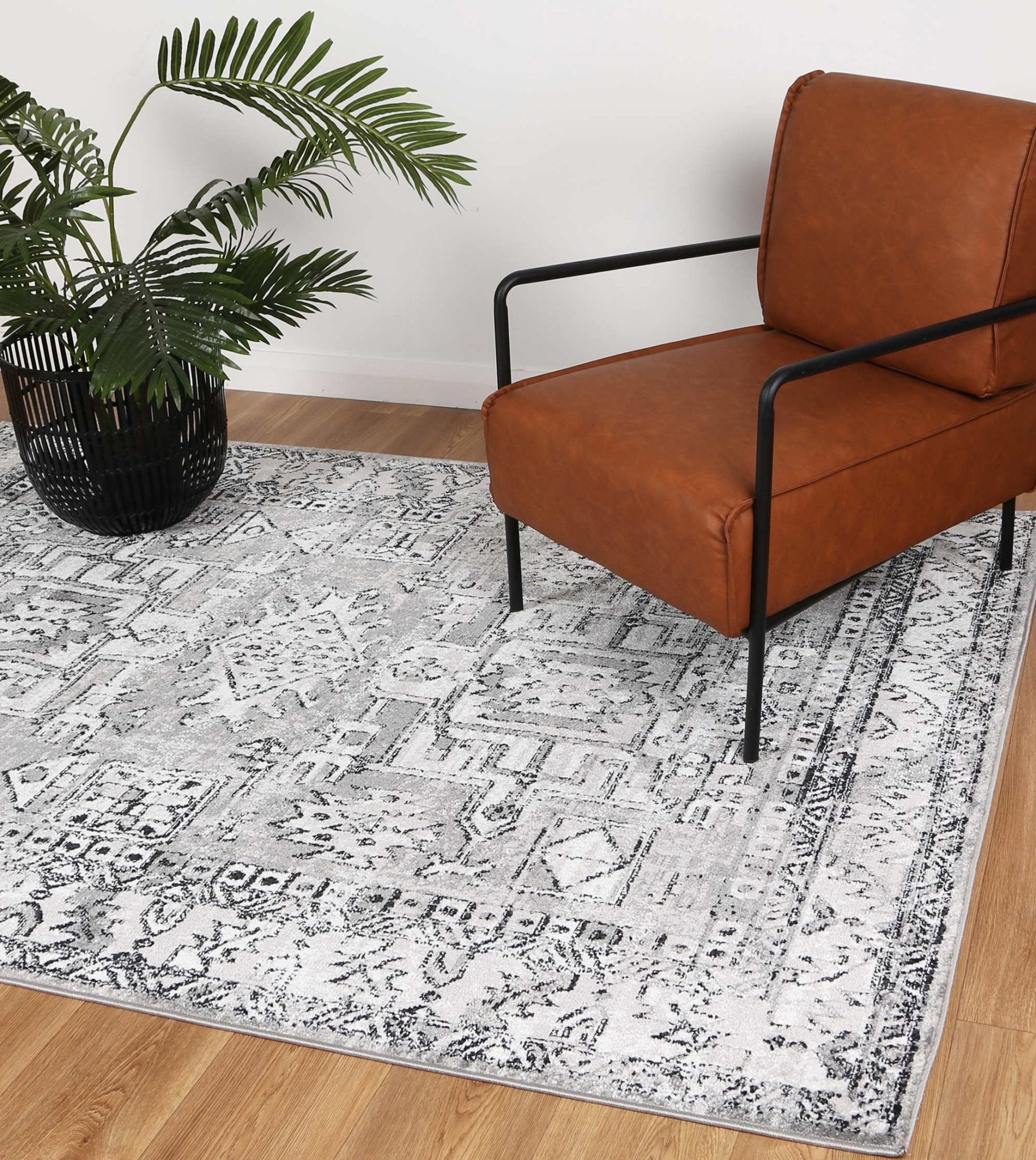 Anatolia Traditional Grey Rug - Floorsome - Rug - ESTA16014GREY - Rug