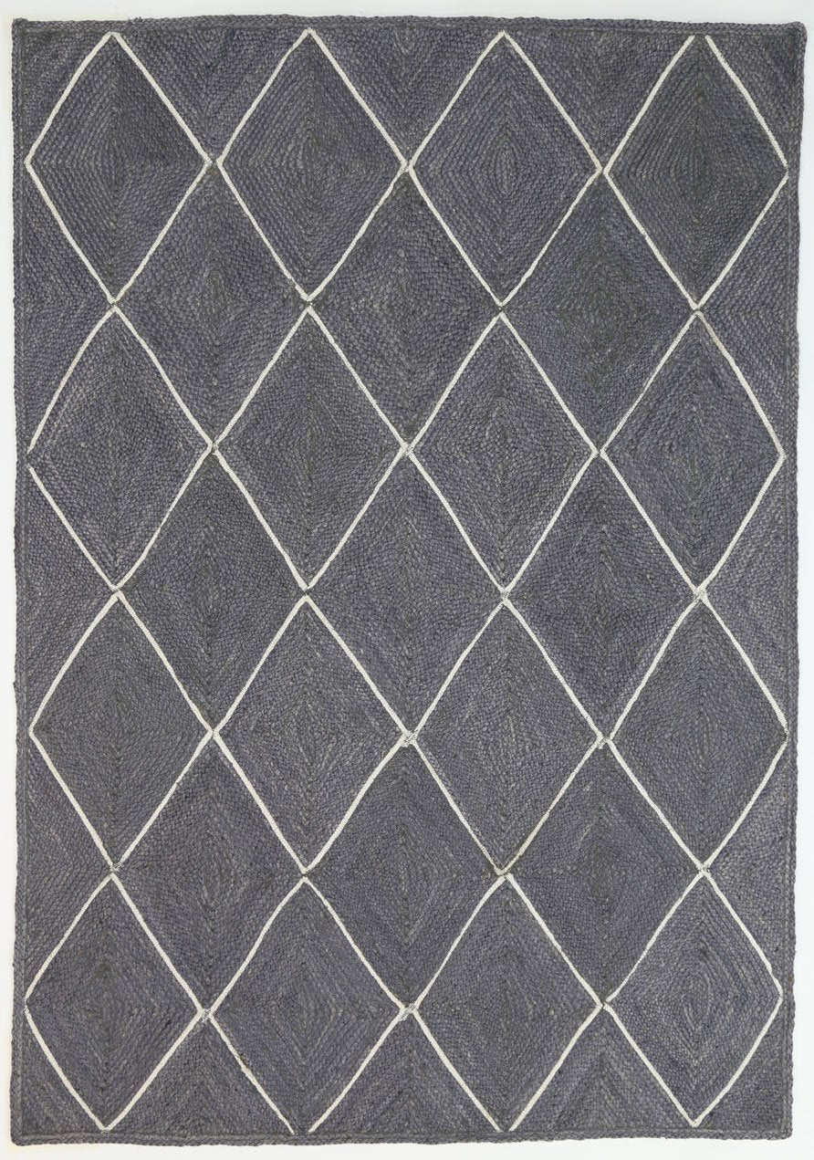 Artisan Grey Natural Diamond Rug - Floorsome - Flatweave - ARTI190DIAMGREY - Flatweave