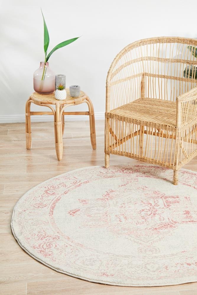 Avenue 702 Rose Round Rug - Floorsome - Avenue Collection - AVE - 702 - ROSE - 150X150 - Avenue Collection