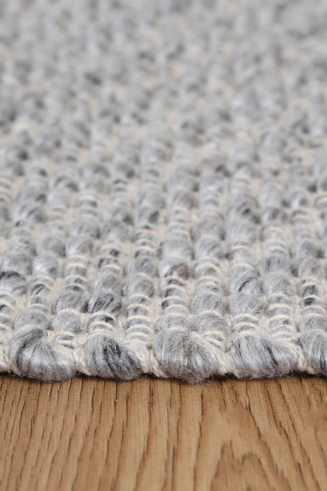 Basalt Grey Wool Blend Textured Rug - GREY - Floorsome - Area Rug - BASA155GREY - Area Rug