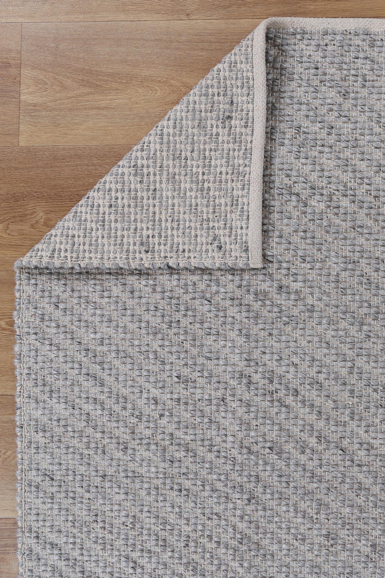 Basalt Grey Wool Blend Textured Rug - GREY - Floorsome - Area Rug - BASA155GREY - Area Rug