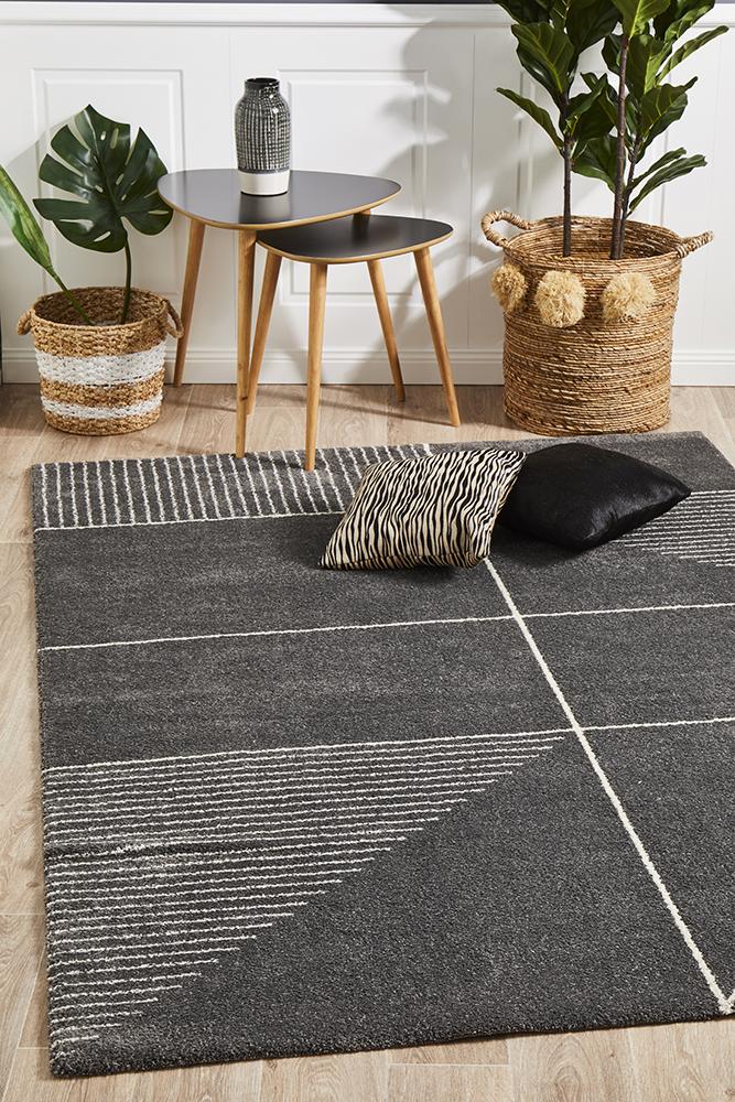 Broadway Florence Modern Charcoal Rug - Floorsome - Modern - BRD - 935 - CHAR - 230X160 - Modern