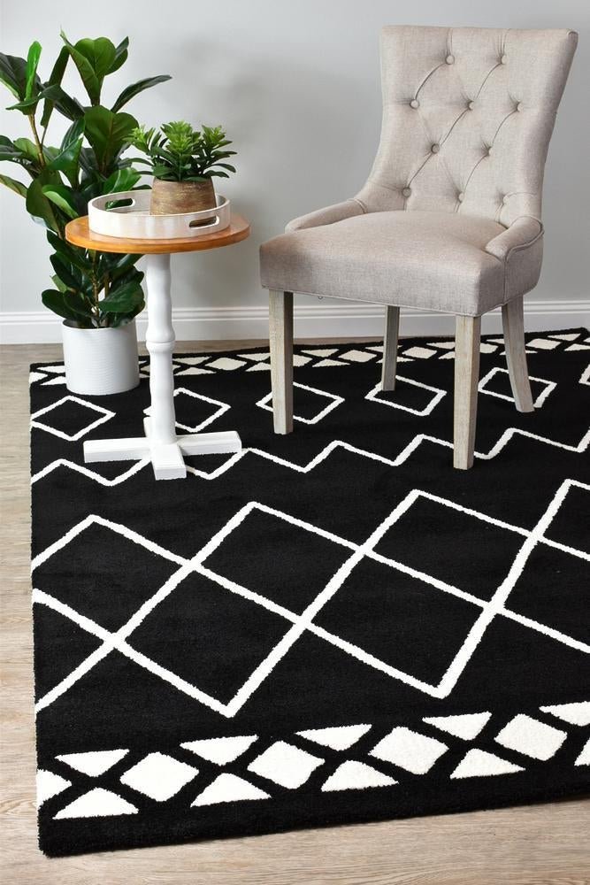 Chiapas Berber Black White Rug 63207 - 630 - Floorsome - MODERN - MAYA - 63207630 - 120x170 - MODERN
