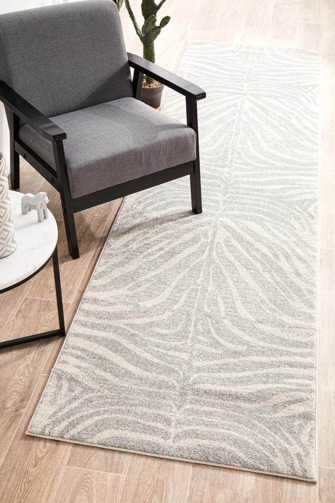 Chrome Savannah Silver Runner Rug - Floorsome - CHROME COLLECTION - CRO - SAV - SIL - 300X80 - CHROME COLLECTION