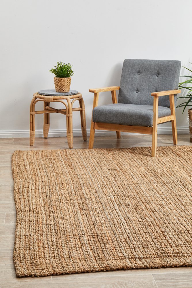 Chunky Natural Fiber Barker Rug - Floorsome - Flatweave - ATR - BKR - NAT - 220X150 - Flatweave