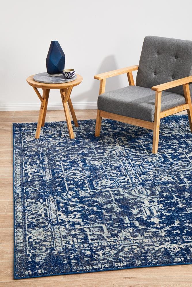 Contrast Navy Transitional Rug - Floorsome - Modern - EVO - 253 - NAVY - 230X160 - Modern