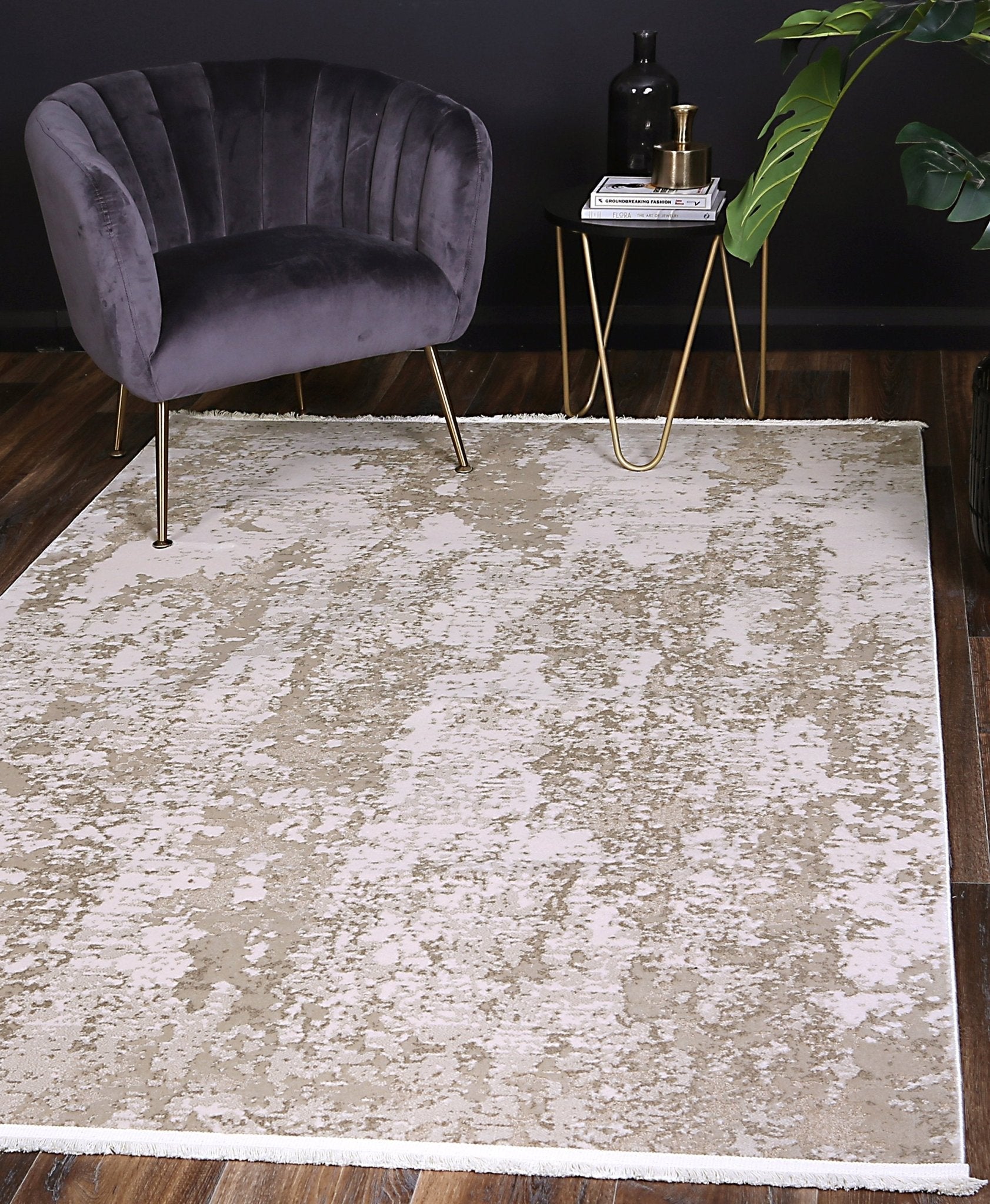 Cordelia One Modern Beige Rug - Floorsome - Rug - BOHE16001BEIG - Rug