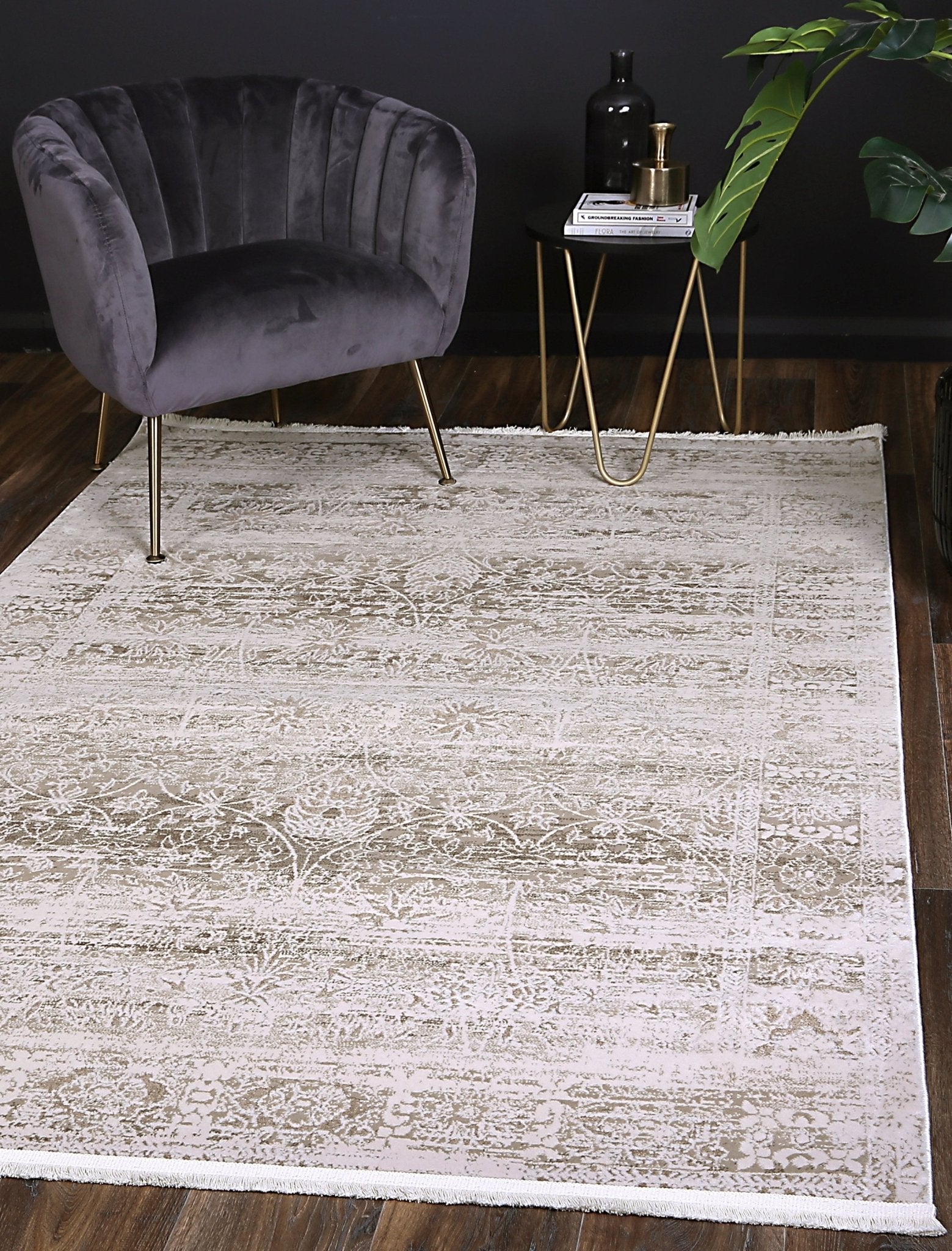 Cordelia Solid Beige Modern Rug - Floorsome - Rug - BOHE16002BEIG - Rug