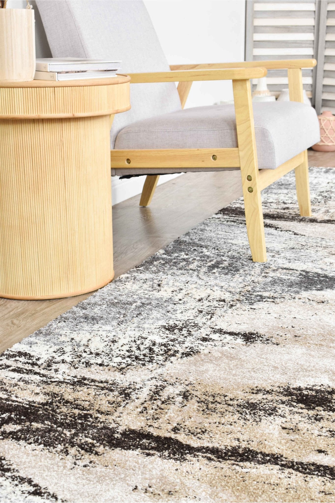 Dahlia 854 Beige Brown Rug - Floorsome - MODERN - MILL - B854A - BEIGE - BROWN - 120X170 - MODERN