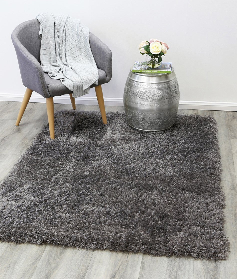 Flokati Shag Rug Charcoal - Floorsome - Shaggy - FLOK80180062CHAR - Shaggy