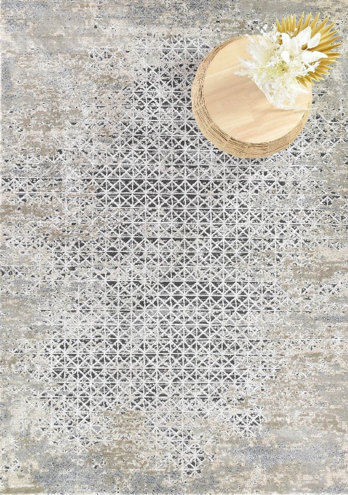 Havana 227A Beige Trellis - Floorsome - TRADITIONAL - VANESSA - B0227A - WHITE - 80X150 - TRADITIONAL