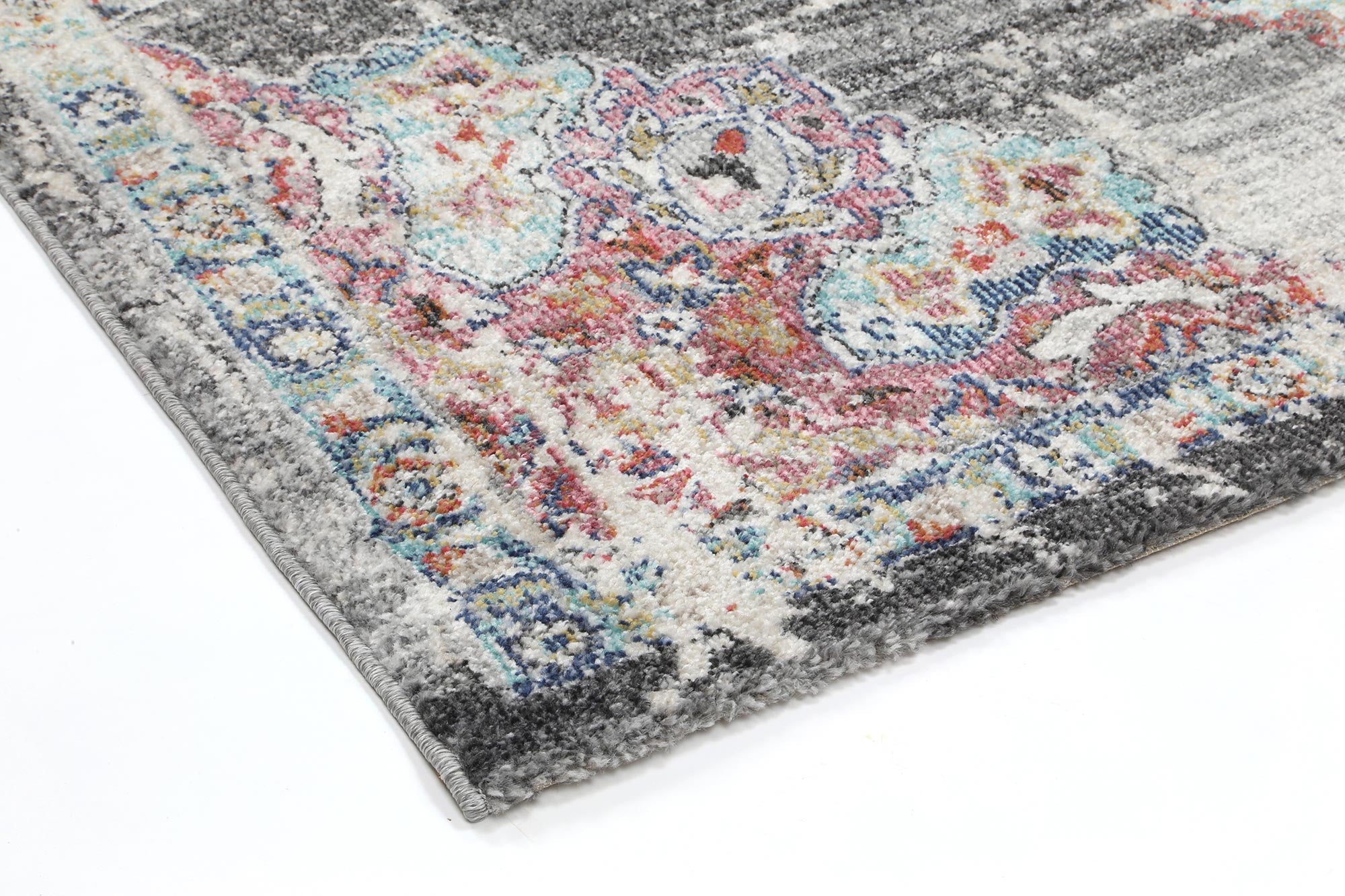 Hollow Medalion Transitional Grey Rug - Floorsome - Rug - SALS80320042095 - Rug