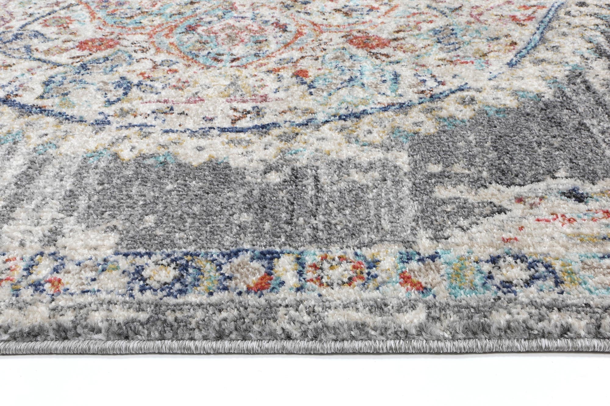 Hollow Medalion Transitional Grey Rug - Floorsome - Rug - SALS80320042095 - Rug