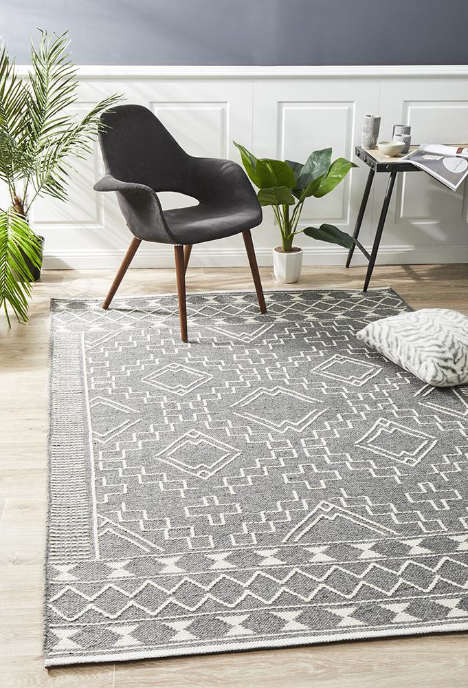 Hudson 802 Grey Wool Rug - Floorsome - Modern - HUD - 802 - GRY - 225X155 - Modern