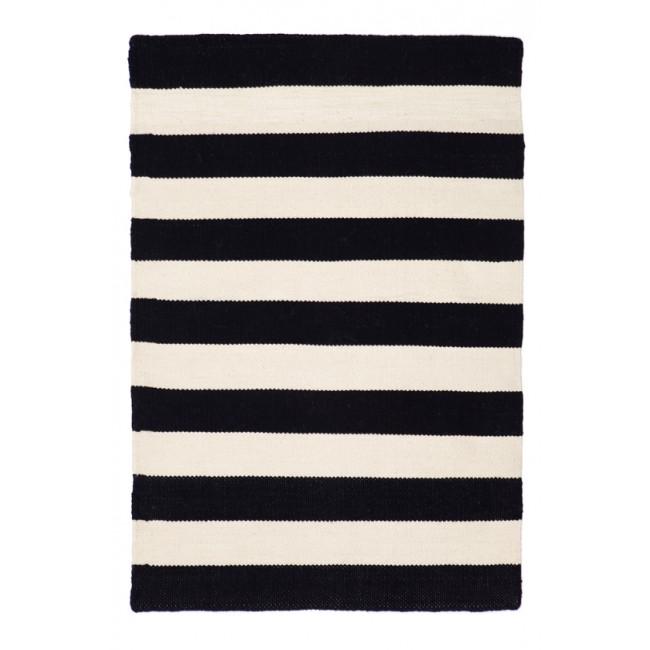 Indoor Outdoor Recycled Plastic PET Polypropylene Rug Nantucket Black and White - Floorsome - Indoor/Outdoor Rugs - PETNANBLU120180 - Indoor/Outdoor Rugs