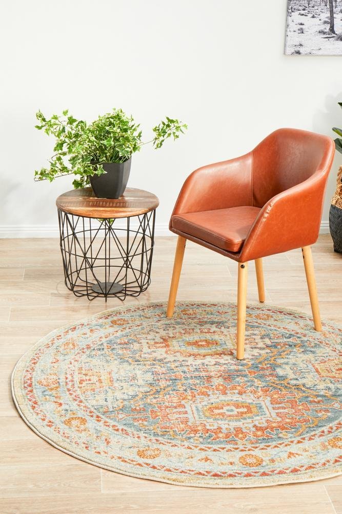 Legacy 853 Blue Round Rug - Floorsome - MODERN - LEG - 853 - BLUE - 150X150 - MODERN