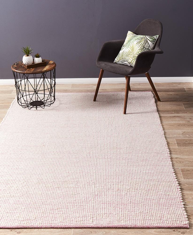 Loft Stunning Wool Pink Rug - Floorsome - Modern - LFT - PINK - 165X115 - Modern