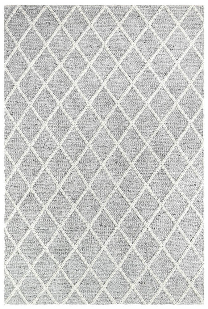 Lyon Wool Grey Rug - Floorsome - FLATWEAVE - FRA - GRE - IVO - 160X230 - FLATWEAVE