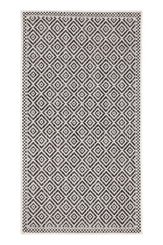 Moti Black And White Diamond Polypropylene Outdoor Rug - Floorsome - Outdoor Rugs - ILLMOTI00080150 - Outdoor Rugs