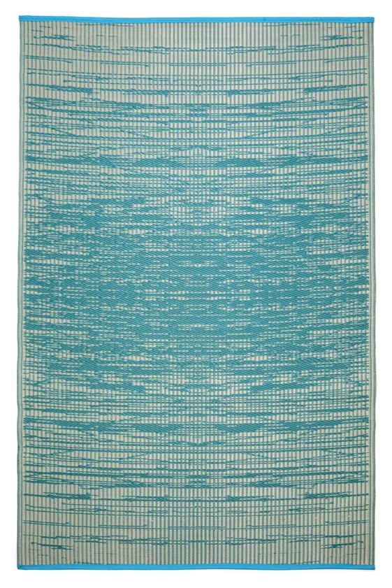Outdoor Rug Recycled Plastic - Brooklyn Teal - Floorsome - Outdoor Rugs - PLRBROOKT090179 - Outdoor Rugs