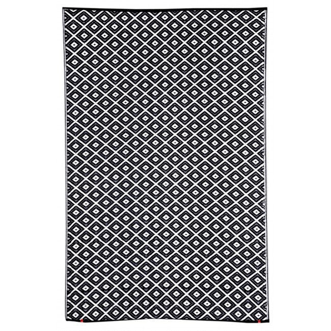 Outdoor Rug Recycled Plastic - Kimberley Black - Floorsome - Outdoor Rugs - PLRKIMBLK090179 - Outdoor Rugs