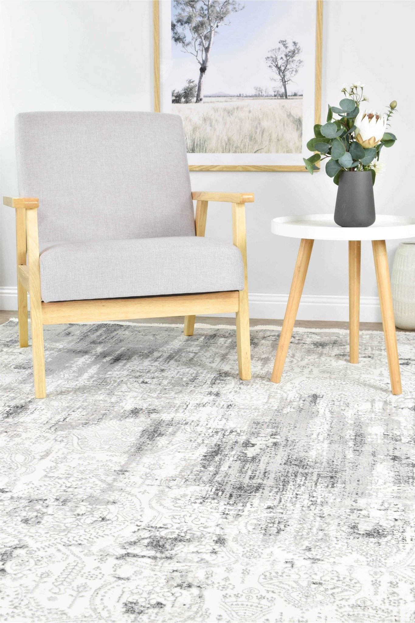 Phoenix 27084A Beige Bravado Rug - Floorsome - INDOOR/OUTDOOR - ARORA - 27084A - DGREY - CREAM - 80X300 - INDOOR/OUTDOOR