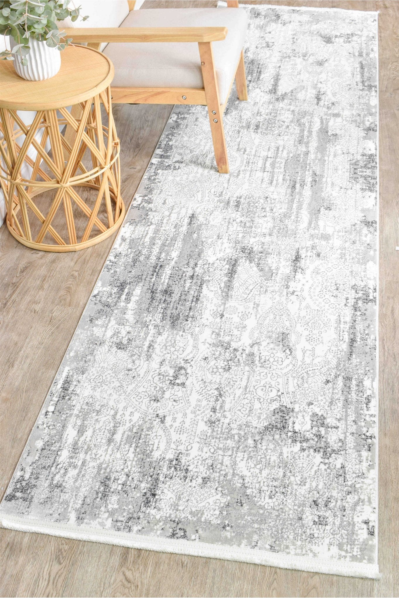 Phoenix 27084A Beige Bravado Rug - Floorsome - INDOOR/OUTDOOR - ARORA - 27084A - DGREY - CREAM - 80X300 - INDOOR/OUTDOOR