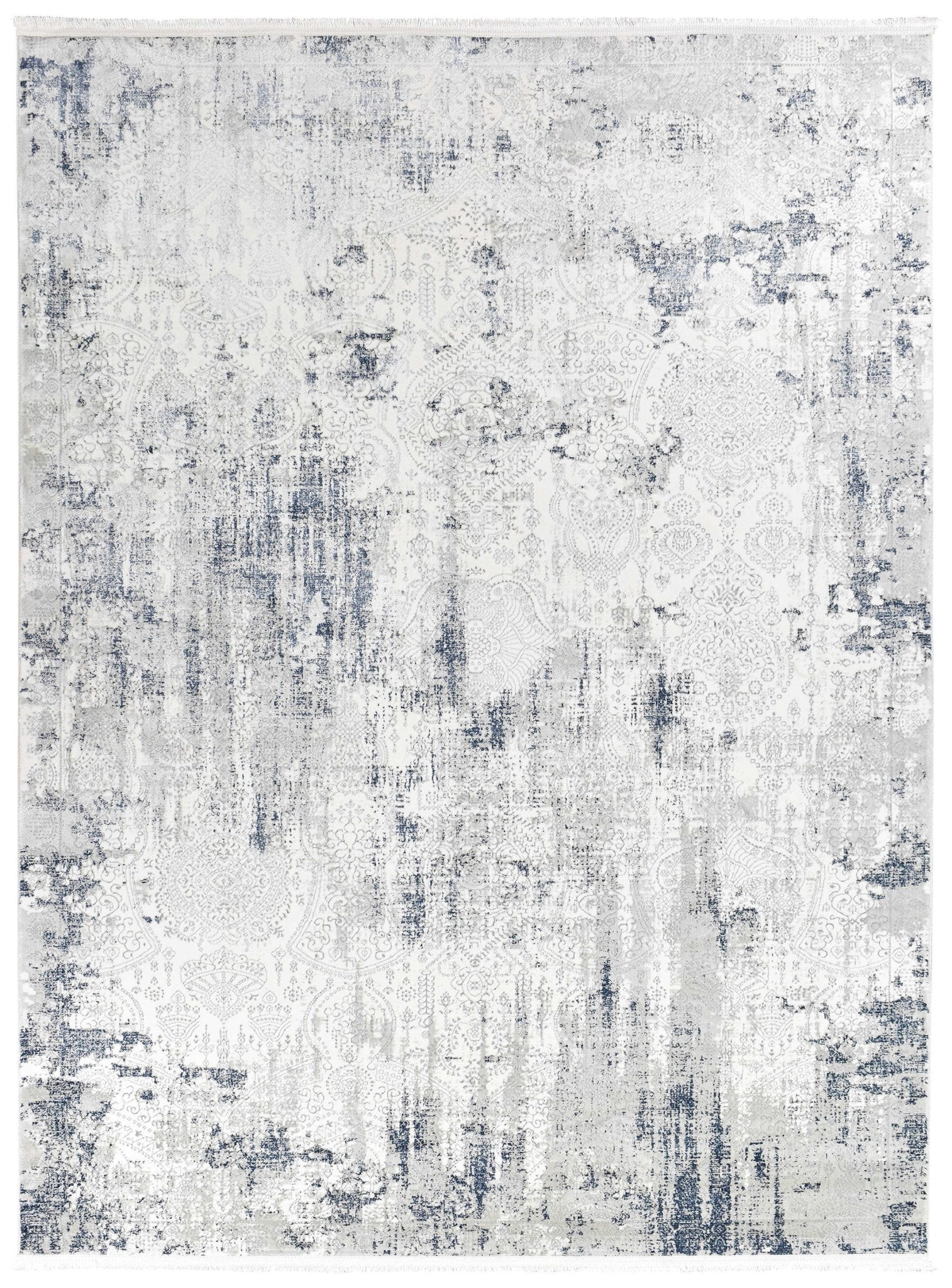 Phoenix 27084A White Belle Rug - Floorsome - INDOOR/OUTDOOR - ARORA - 27084A - BLUE - CREAM - 80X300 - INDOOR/OUTDOOR