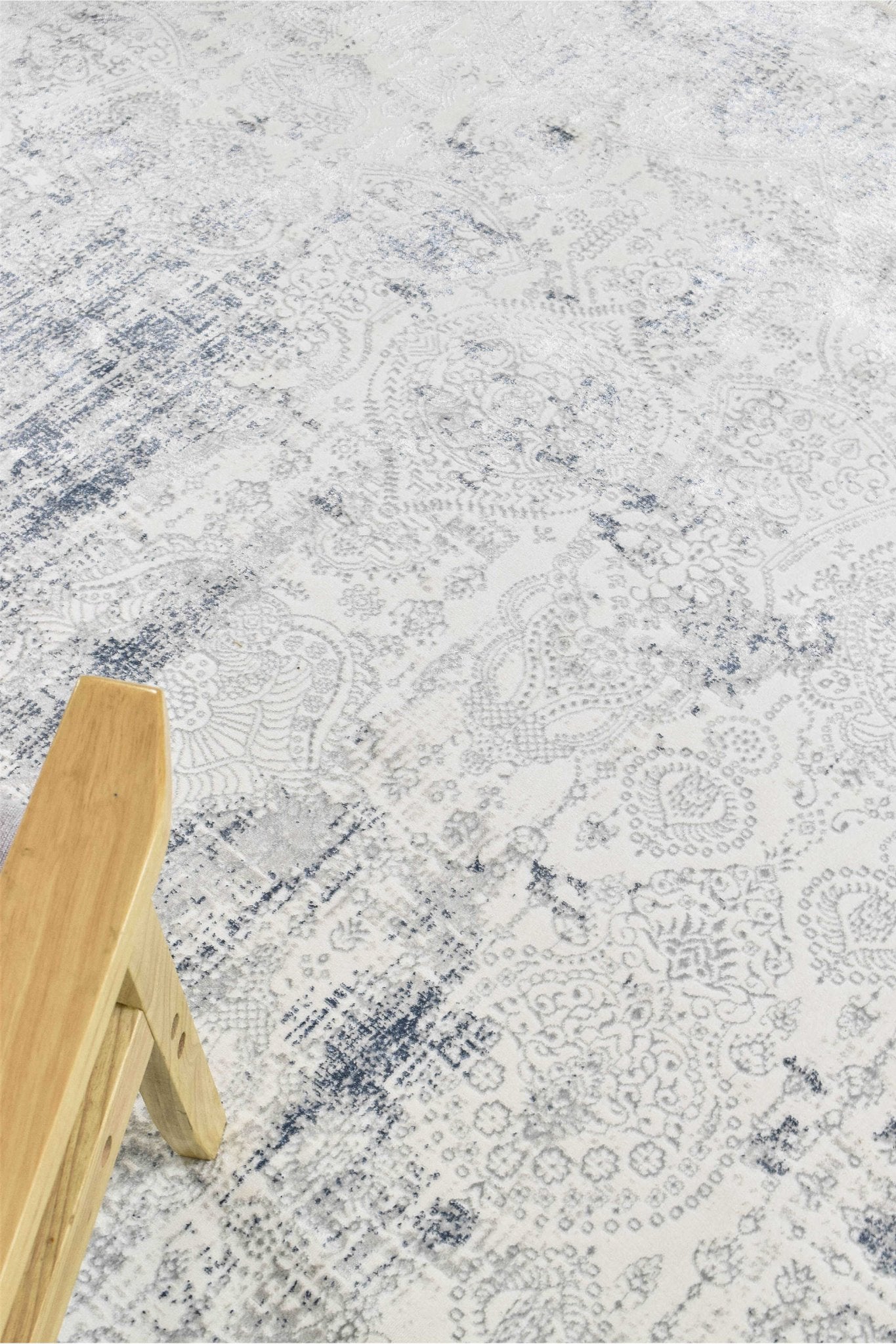 Phoenix 27084A White Belle Rug - Floorsome - INDOOR/OUTDOOR - ARORA - 27084A - BLUE - CREAM - 80X300 - INDOOR/OUTDOOR