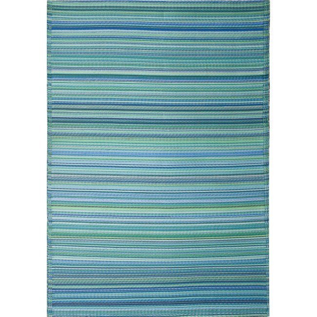 Recycled Plastic Outdoor Rug - Cancun Aqua - Floorsome - Outdoor Rugs - PLRCANAQ0090179 - Outdoor Rugs