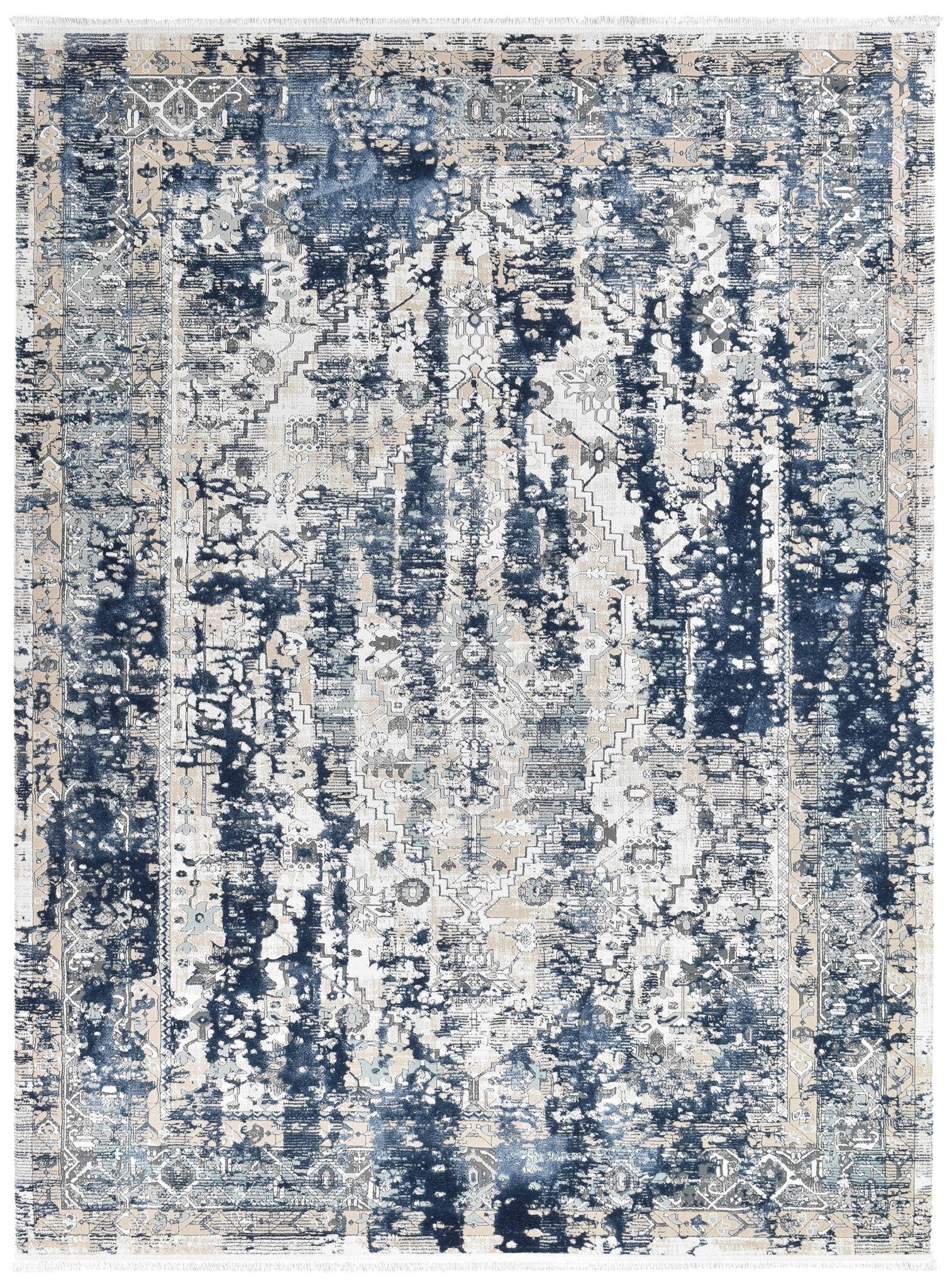 Rosalind 27340A Vintage Denim Rug - Floorsome - INDOOR/OUTDOOR - OASIS - 27340A - NAVY - 160X230 - INDOOR/OUTDOOR