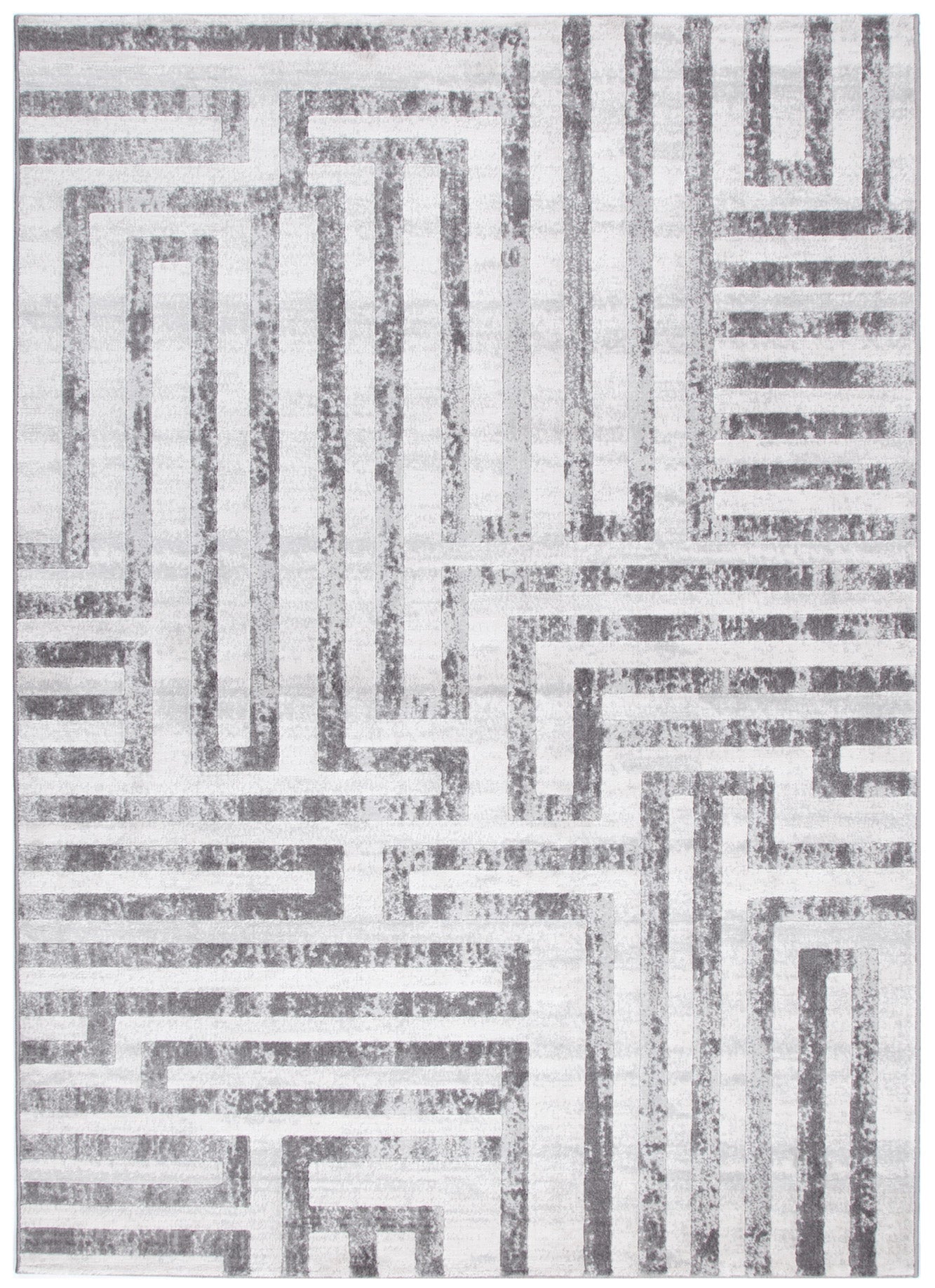 Ruby Maze Grey Rug - Floorsome - Area Rug - RUBY16003 - Area Rug