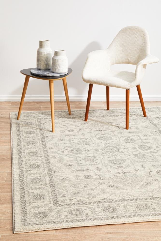Winter White Transitional Rug - Floorsome - Modern - EVO - 261 - WHI - 230X160 - Modern