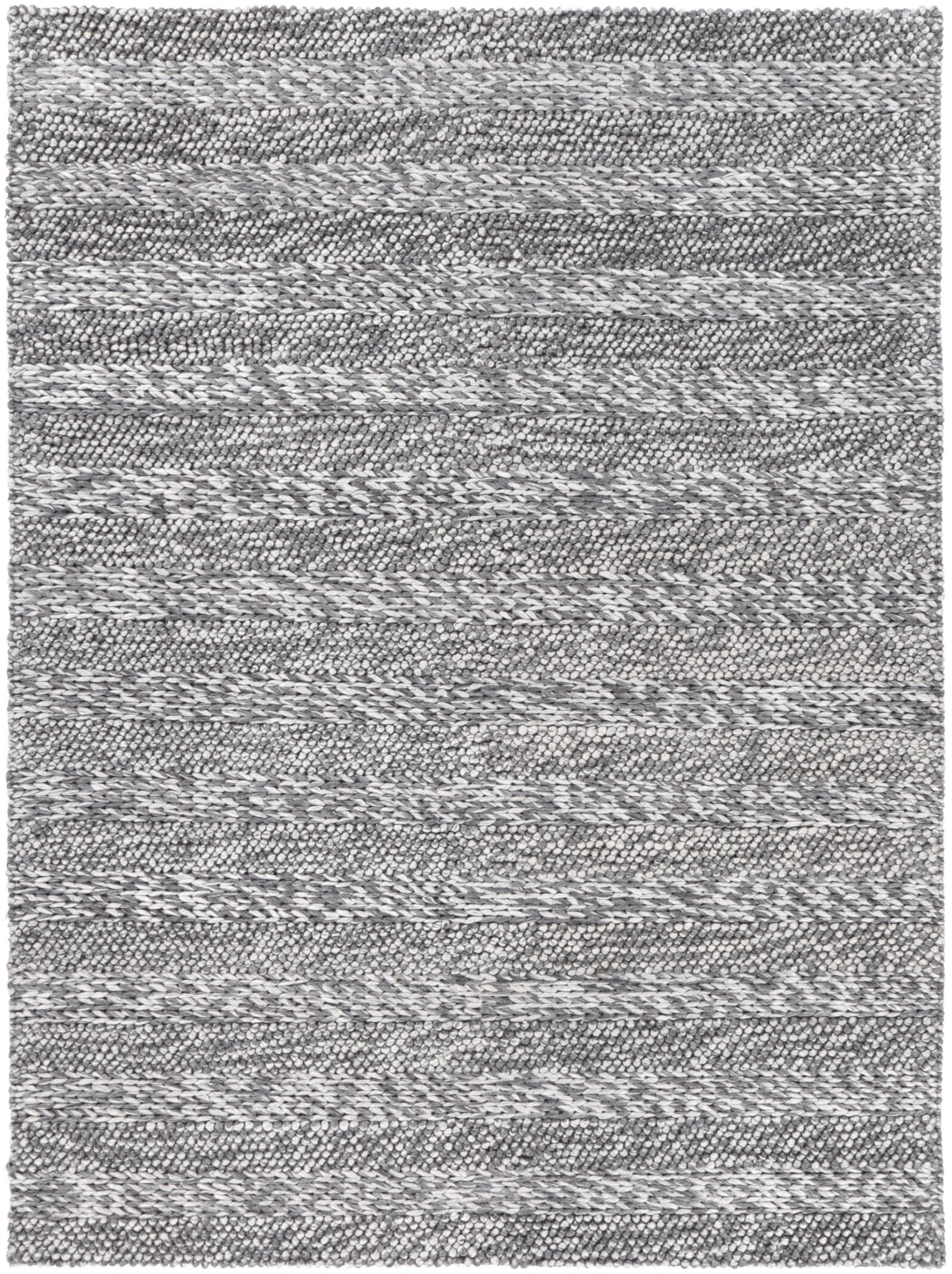 Zayna Ringlets Charcoal Wool Blend Rug - Floorsome - Rug - HARL160RINGCHAR - Rug