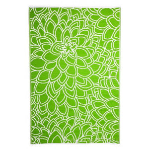 Outdoor Rug Recycled Plastic  - Eden Lime - Floorsome