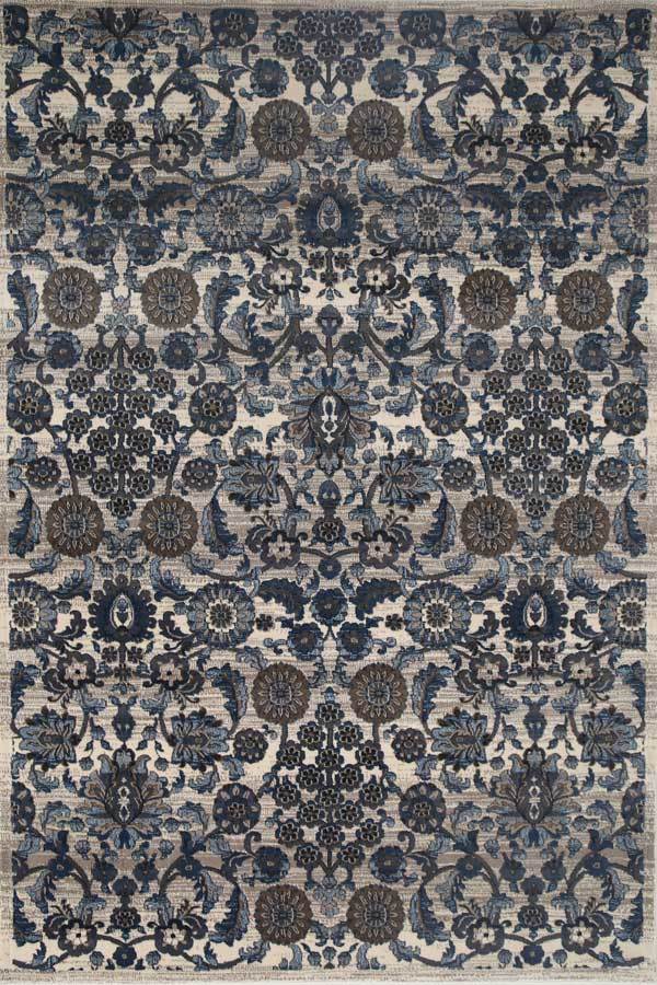 Seca Transitional Navy Rug - Floorsome - Transitional - LAGU801K732BBEI - Transitional