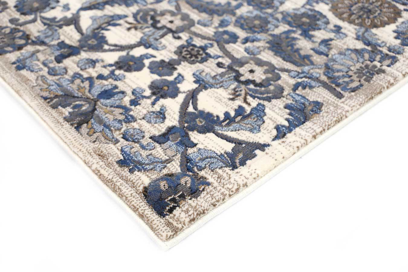 Seca Transitional Navy Rug - Floorsome - Transitional - LAGU801K732BBEI - Transitional