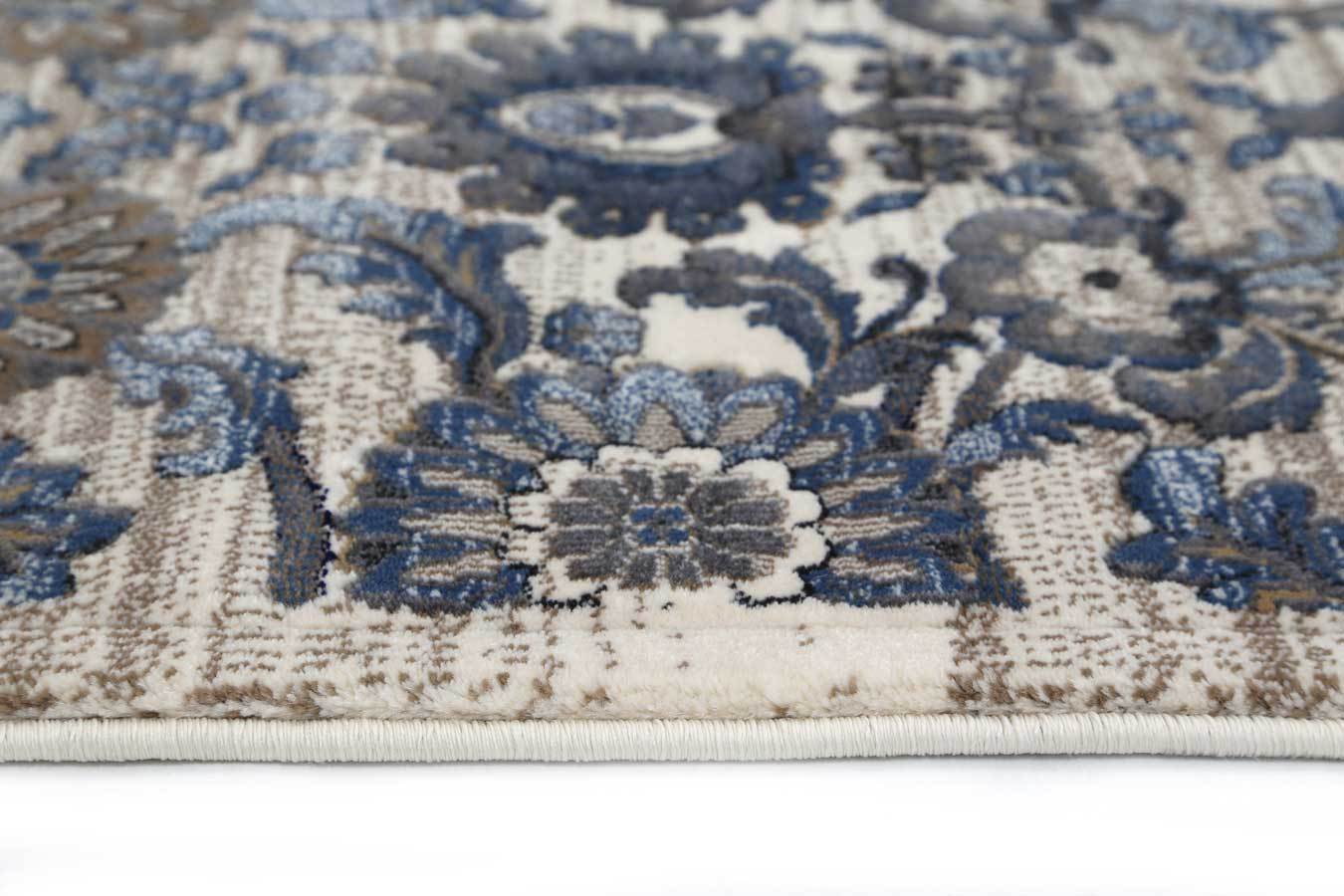 Seca Transitional Navy Rug - Floorsome - Transitional - LAGU801K732BBEI - Transitional