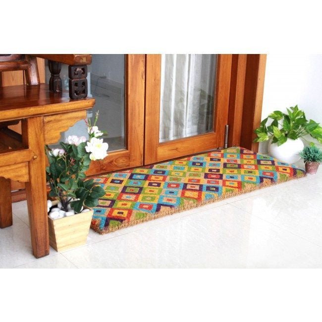 100% Coir Door Mat - Saman Multicolour 120x45cm - Floorsome - Door Mat - DMSAMANMUL45120 - Door Mat