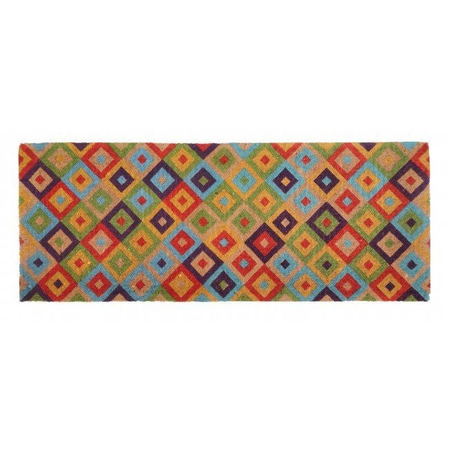100% Coir Door Mat - Saman Multicolour 120x45cm - Floorsome - Door Mat - DMSAMANMUL45120 - Door Mat