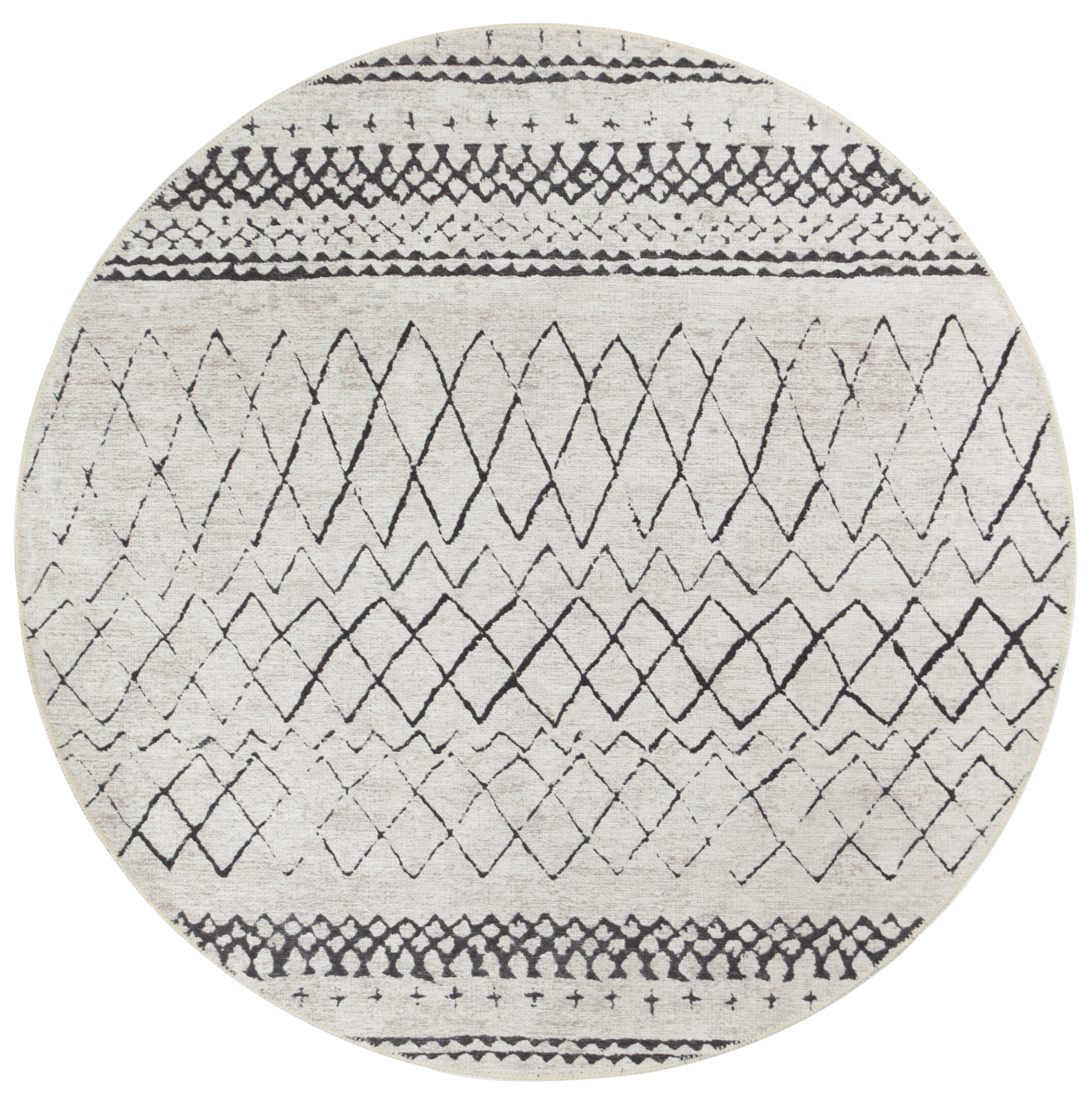 Vital Alma Scandi Silver Round Rug