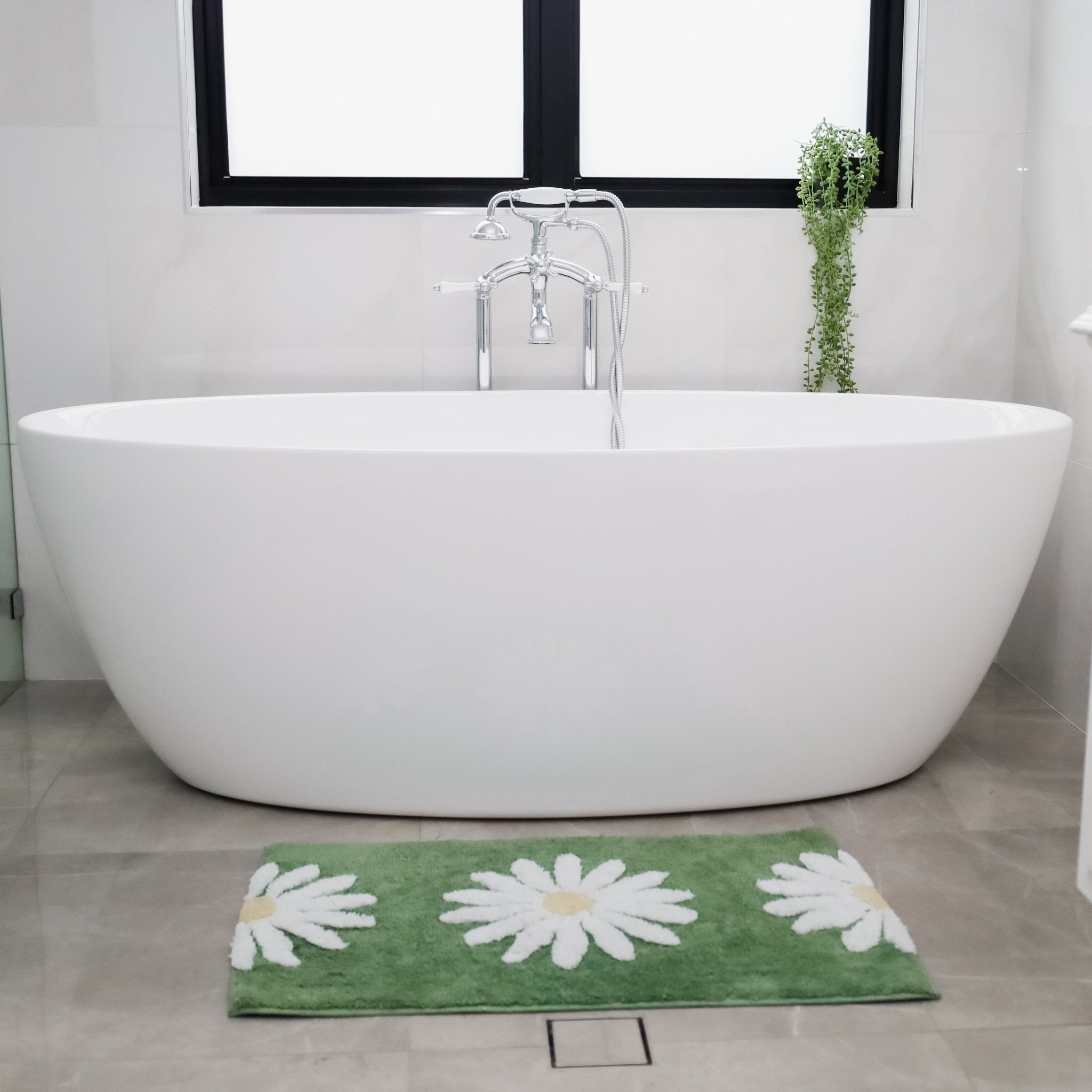 50x80cm Woodcliff Sage 100% Bathroom Mats - Floorsome - BATHWDCLSAG5080 - 