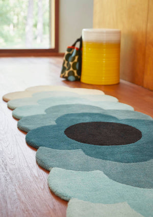 Orla Kiely Optical Flower Teal 061207 Rug