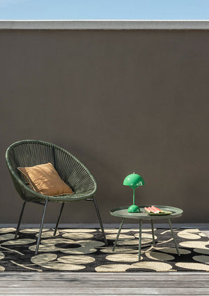 Orla Kiely Stem Sprig Monochrome 463905 Outdoor Rug