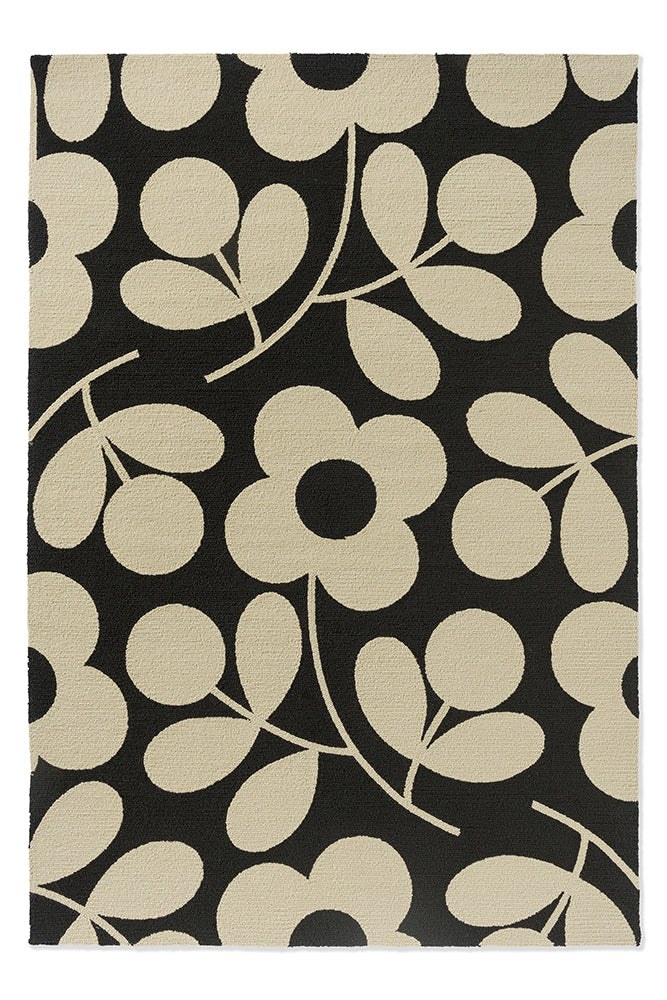 Orla Kiely Stem Sprig Monochrome 463905 Outdoor Rug