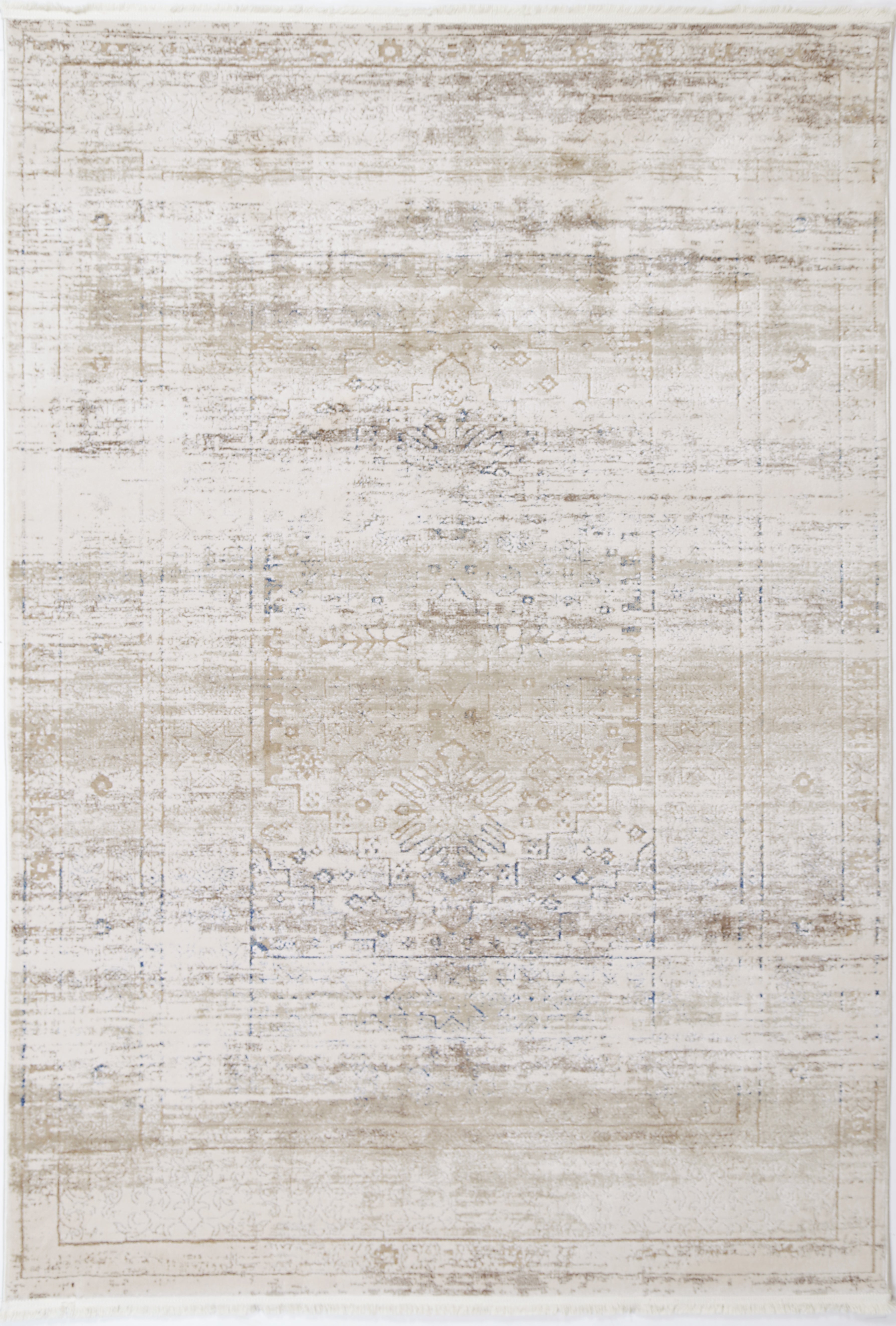 Bohemian Paradise Traditional Grey Blue Rug - Pattern 04