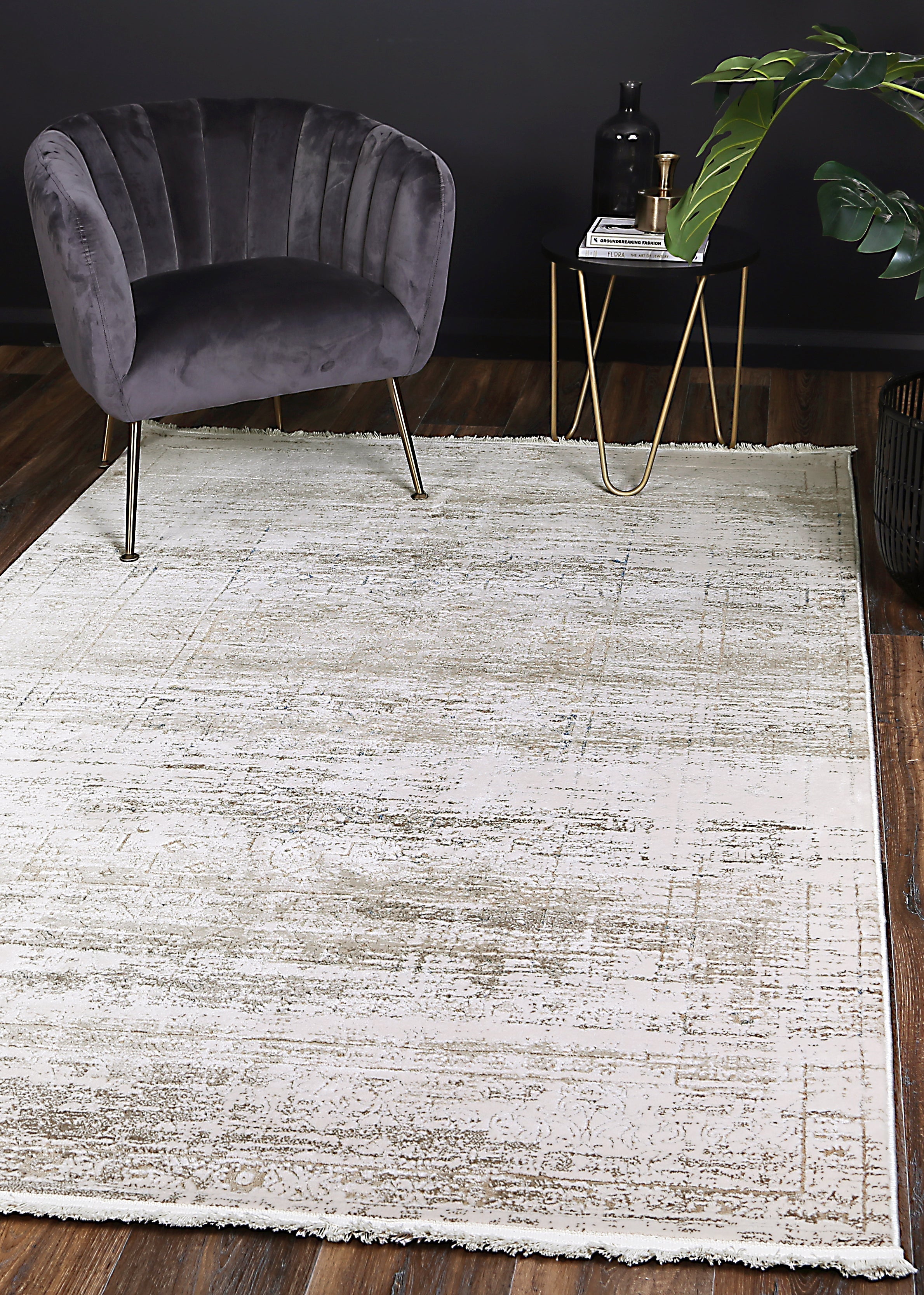 Bohemian Paradise Traditional Grey Blue Rug - Pattern 04