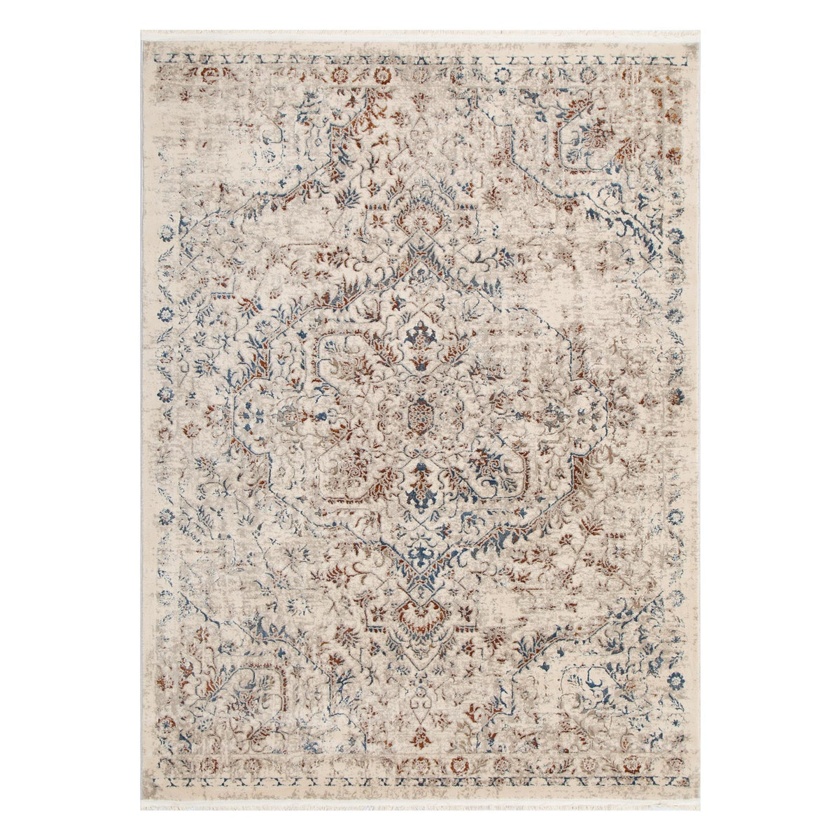 Bohemian Paradise Vintage Beige Multi Rug - Pattern 07 – Floorsome